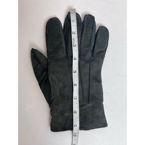 Suede Lined Men’s Gray Green gloves Winter - Picture 9 of 10